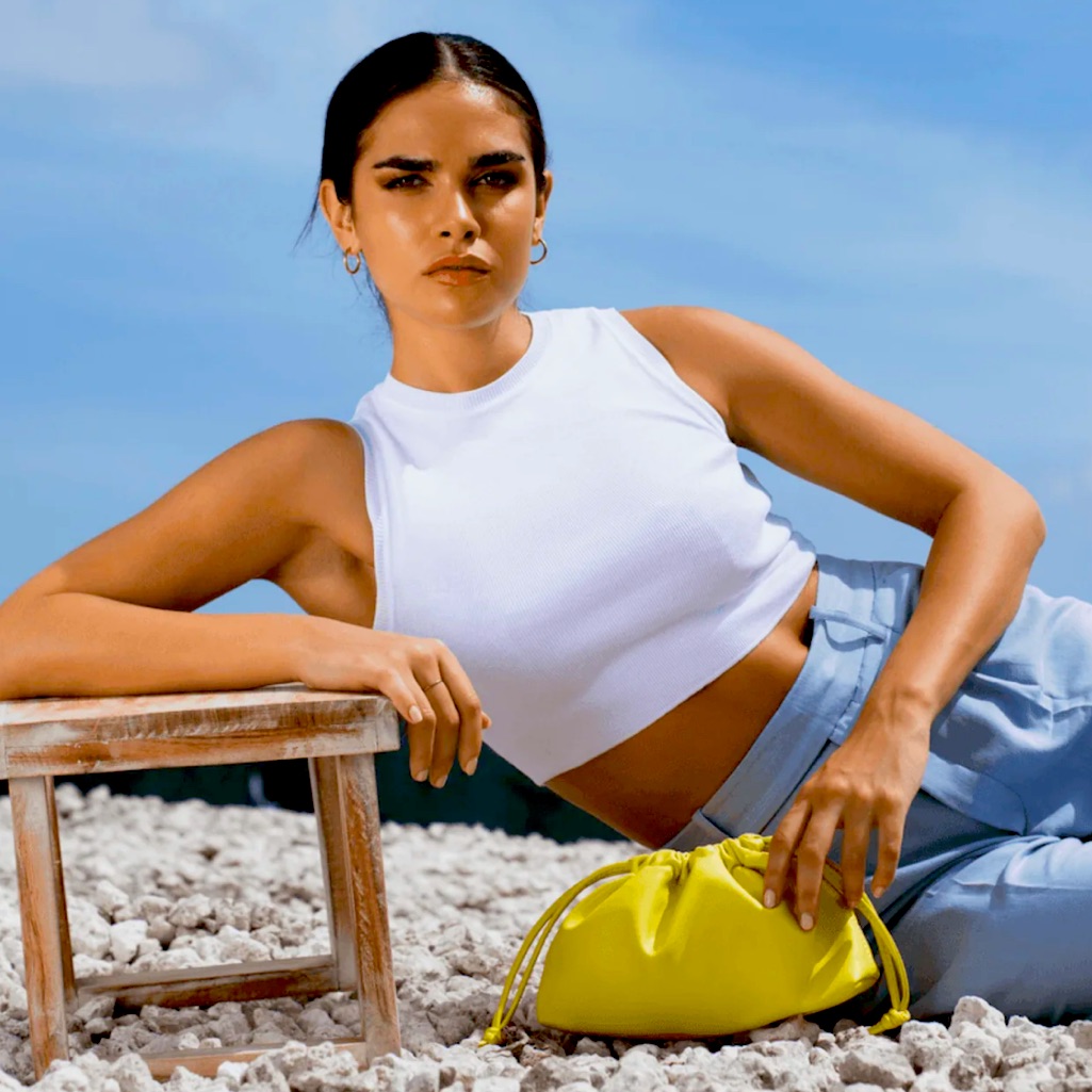 Jules Kae Brea Pouch Bag Color: Chartreuse